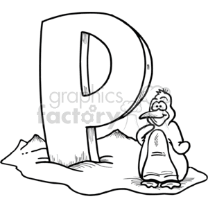 Royalty Free White Letter P With A Penguin Clipart Images And Clip