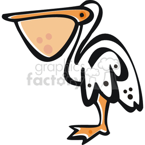 Cartoon Pelican Bird clipart. Commercial use image # 129066