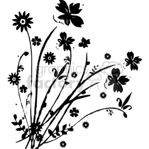 Flower accents clipart.