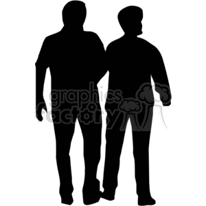 Two men's shadows