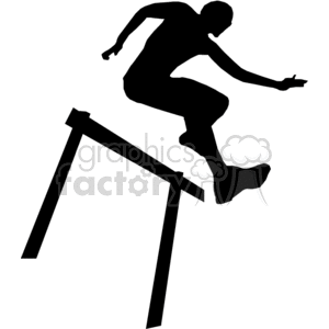 man jumping a hurdle clipart. Commercial use image # 373870