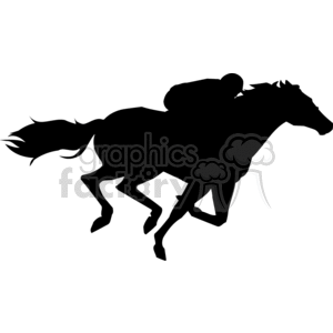 clipart - Equestrian horseback rider.