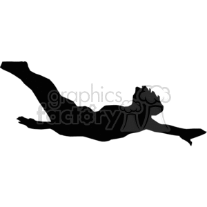 silhouette of a person diving clipart.