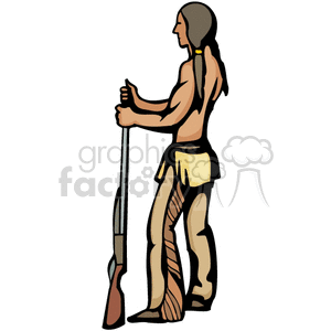 indian indians native americans western navajo holding gun guns vector eps jpg png clipart people gif