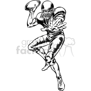 football player players sports american nfl black white vinyl-ready vector footballs game teams sport Quarterback dodging