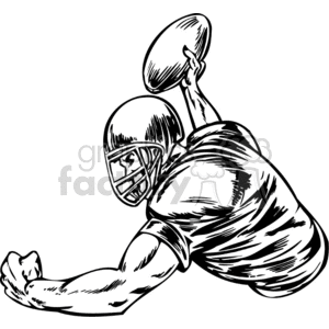 clipart - Quarterback throwing the ball.