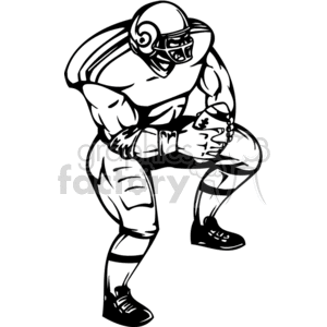 Football player 075 clipart. Commercial use image # 374586