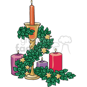 Candle center piece clipart. Commercial use image # 145637