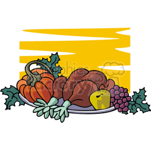 Turkey dinner clipart. Royalty-free image # 145658