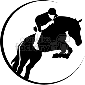 Horse rider clipart.