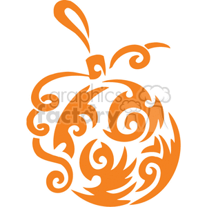 Christmas clip art images holidays decoration orange ornate decorative bulb bulbs decorations vector vinyl-ready vinyl