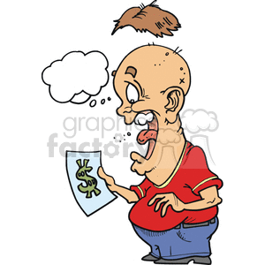 Man excited about winning the lottery clipart. Royalty-free image # 375028