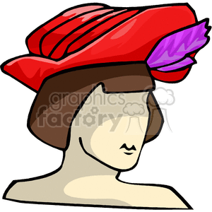 society red hat hats club group vector cartoon clothing women wearing