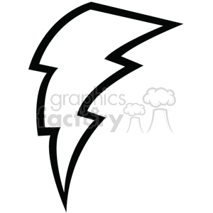 Lightning bolt outline clipart. Commercial use image # 376990