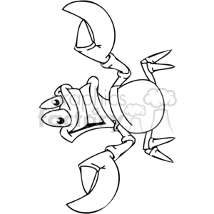 crab gesturing I do not know clipart. Commercial use image # 377311