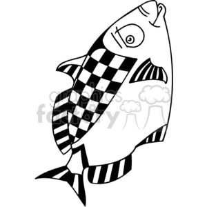 funny checkered Fish clipart. Royalty-free image # 377316