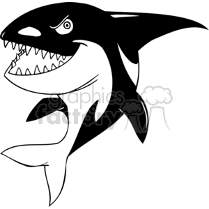 Orca the killer whale clipart.