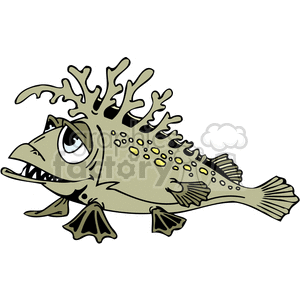 silly looking coral fish clipart. Royalty-free image # 377496