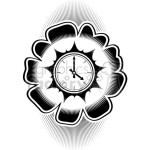 Sun Flower Dial tattoo design clipart. Royalty-free image # 377670