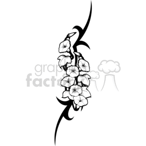 Gabriel's Horn Flower tattoo  clipart. Commercial use image # 377695