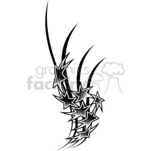 Star designed tattoo clipart. Royalty-free image # 377730