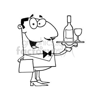 A French Waiter clipart. Royalty-free image # 378180