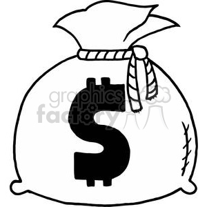 A Bag Of Money  clipart. Royalty-free icon # 378200