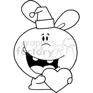 Christmas Bunny With Heart clipart. Commercial use image # 378445