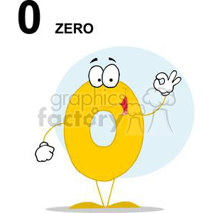 Happy Number 0 With Zero Spelled Out clipart. Commercial use image # 378545