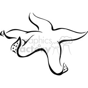 black starfish outline clipart. Royalty-free image # 129504