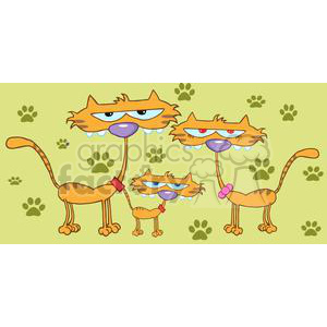 2622-Royalty-Free-Family-Cats clipart.