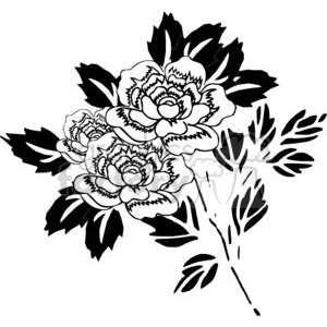 91-flowers-bw clipart. Royalty-free image # 380124
