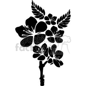 46-flowers-bw clipart. Royalty-free image # 380154