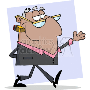 Cartoon Happy Businessman clipart. Commercial use image # 381778