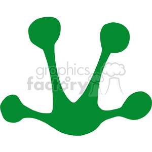 Cartoon-Green-Frog-Footprint clipart. Royalty-free image # 381803