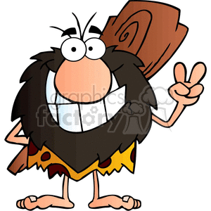 cartoon funny characters vector caveman prehistoric