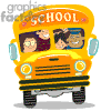 clipart - animated school bus.