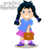 animated school girl clipart. Royalty-free image # 383431