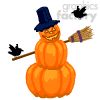 animated pumpkin scarecrow clipart.