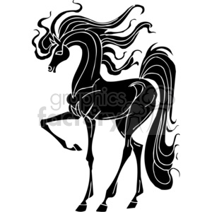 stylized horse design clipart.