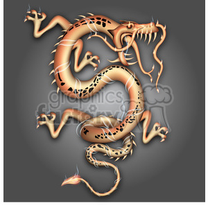 realistic RG vector clipart dragon Chinese 2012 gray