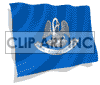 clipart - 3D animated Louisiana flag.
