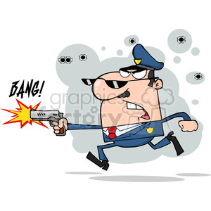 police-office-running clipart. Commercial use image # 384271