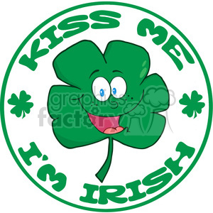 cartoon funny silly drawing draw illustration comical comics kiss me Irish clover green St Patricks Day