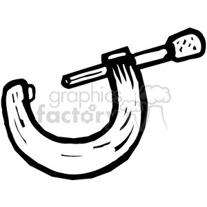 black and white caliper clipart. Commercial use image # 385044