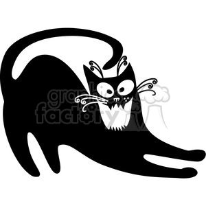 vector clip art illustration of black cat 085 clipart. Royalty-free image # 385394