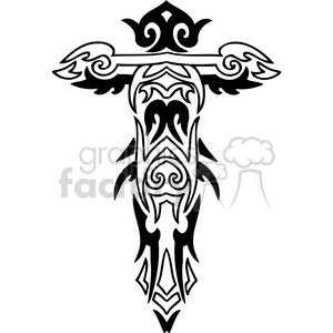 cross clip art tattoo illustrations 050 clipart. Royalty-free image # 385905