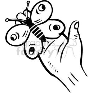 hand butterfly 070 clipart. Royalty-free image # 386099