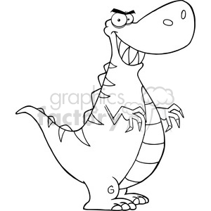 5111-Angry-Dinosaur-Cartoon-Characters-Royalty-Free-RF-Clipart-Image clipart. Commercial use image # 386228