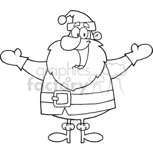 5154-Jolly-Santa-Claus-With-Open-Arms-Royalty-Free-RF-Clipart-Image clipart. Commercial use image # 386358